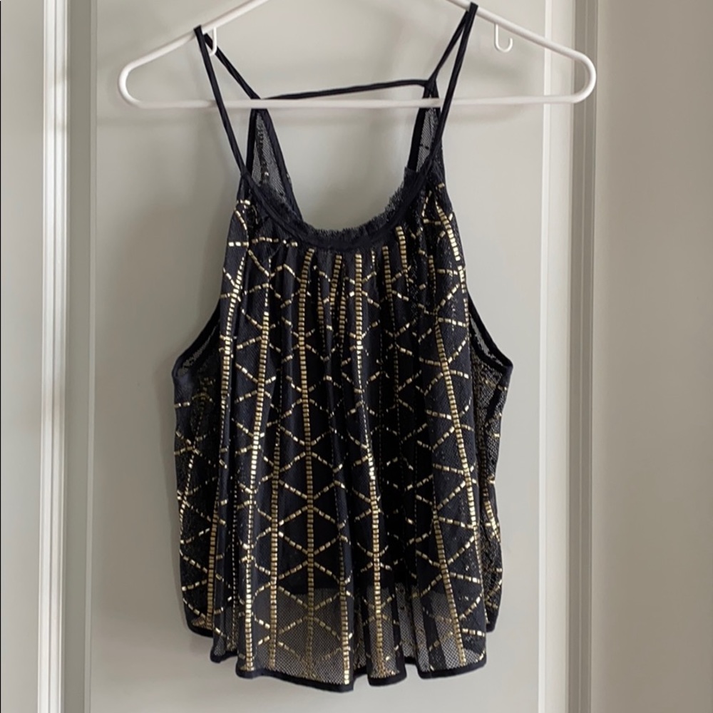 Free people studded mesh tank - medium